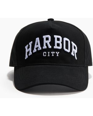 H&M Cap aus Baumwolltwill mit Motivdetail - Schwarz