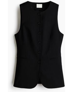 H&M Longweste - Schwarz