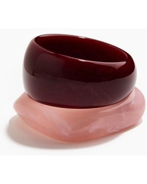 H&M 2er-Pack Armreife - Rot