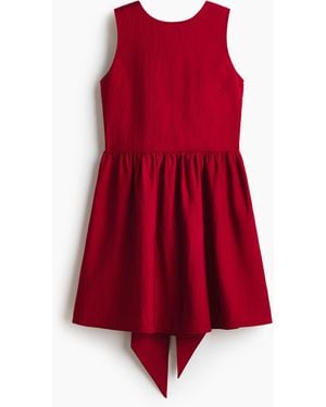 H&M Kleid mit Schleife im Rücken - Rot