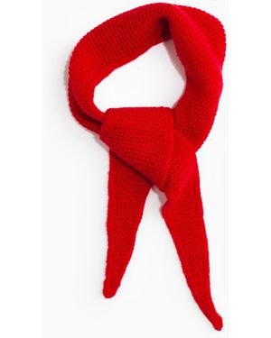 H&M Kraus rechts gestrickter Schal - Rot