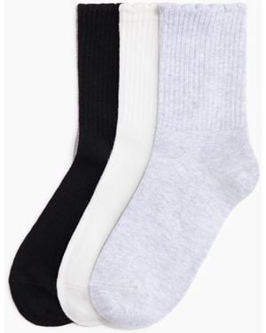 H&M 3-pack Crew Socks - Wit