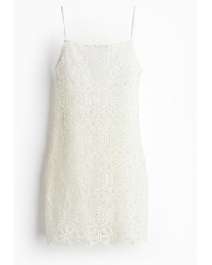 H&M Strandkleid im Häkellook - Weiß