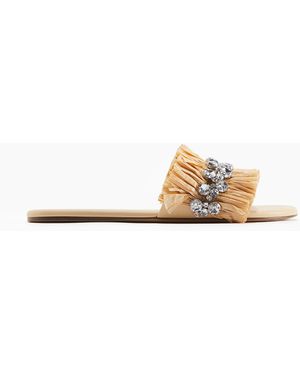 H&M Sandalen mit Strass - Blau