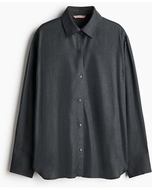 H&M Overhemdblouse Van Lyocelltwill - Zwart