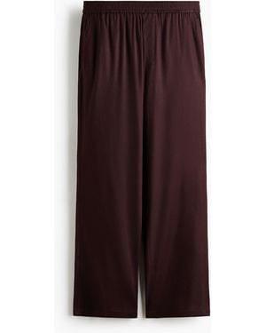 H&M Easy Care Hose aus Leinenmix in Loose Fit - Lila
