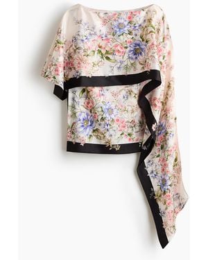 H&M Draped-panel Top - Wit