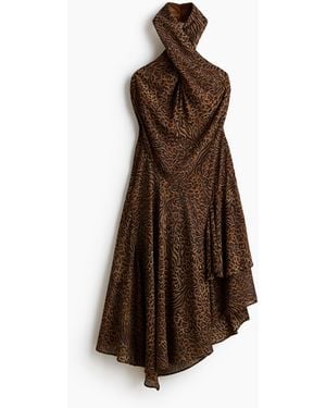 H&M Asymmetrische Halterjurk - Bruin