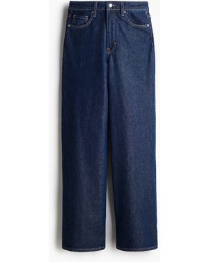 H&M Feather Soft Super Wide Ultra High Jeans - Blau