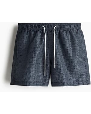 H&M Gemusterte Badeshorts - Blau