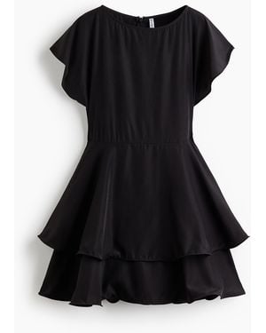 H&M Strokenjurk Met Boothals - Zwart