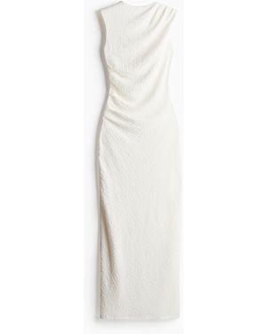 H&M Drapiertes Bodycon-Kleid - Weiß