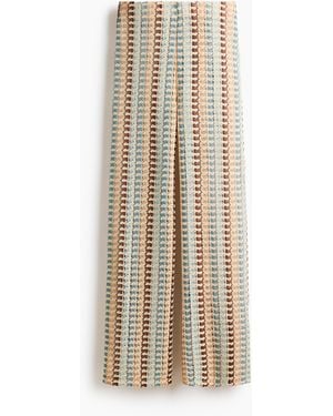 H&M Pull-on Broek Met Uitlopende Pijpen - Naturel