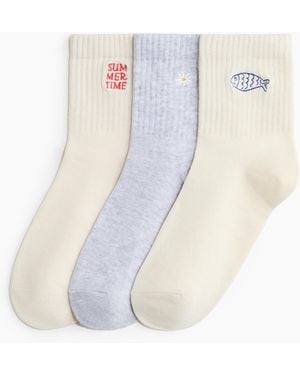 H&M 3er-Pack Socken - Weiß