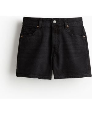 H&M Jeansshorts Regular - Schwarz