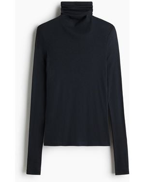 H&M Top Van Pimakatoen Met Turtleneck - Blauw