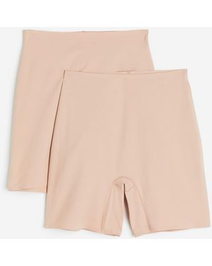 H&M 2er-Pack Veloshorts - Natur