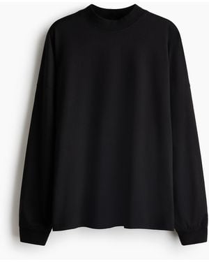 H&M Shirt mit Rundausschnitt - Schwarz