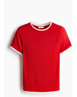 H&M T-shirt Met Gelaagde Look - Rood