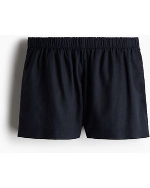 H&M Short Van Linnenmix - Blauw