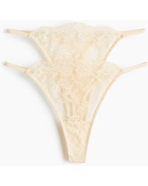 H&M 2-pack lace tanga thong briefs - Weiß