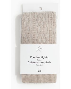 H&M Leggings in Zopfstrick - Weiß