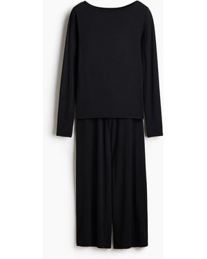 H&M Pyjama aus Modal - Schwarz