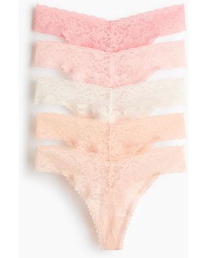 H&M 5er-Pack Tangas aus Spitze - Pink