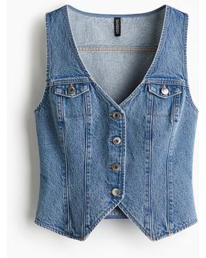 H&M Jeansgilet - Blau