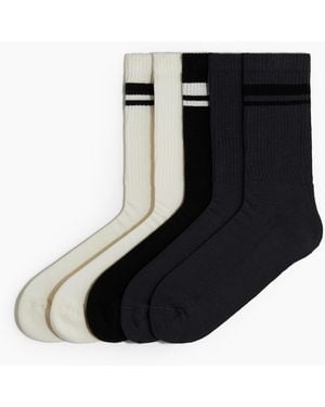 H&M 5er-Pack Socken - Schwarz