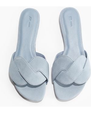 H&M Ledersandalen - Blau