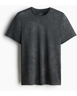 H&M Sportshirt mit DryMove in Regular Fit - Schwarz