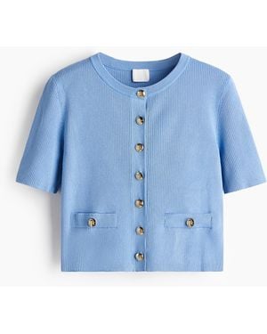 H&M Cardigan mit Kurzarm - Blau