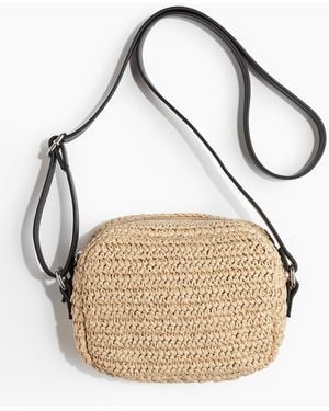 H&M Crossbody-Strohtasche - Weiß