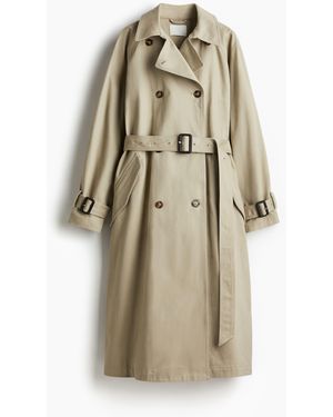 H&M Trenchcoat mit Gürtel - Natur