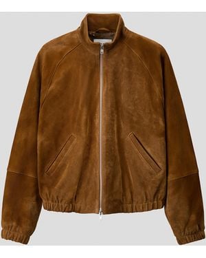 H&M Jacke aus Veloursleder - Braun