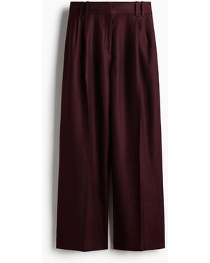 H&M Wijde Pantalon - Paars