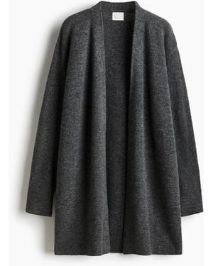 H&M Langer Cardigan - Schwarz