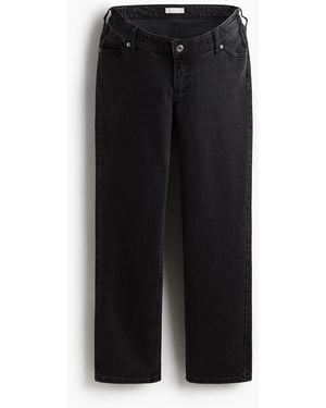 H&M MAMA Before & After Straight Low Ankle Jeans - Schwarz