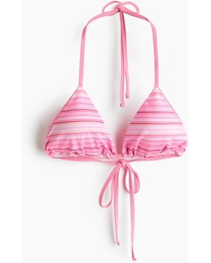 H&M Padded Triangelbikinitop - Roze