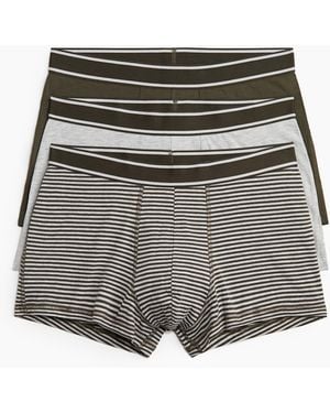 H&M 3er-Pack Kurze Trunks aus Baumwolle - Grau