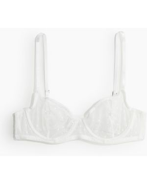 H&M Unwattierter Bügel-BH aus Mesh - Weiß