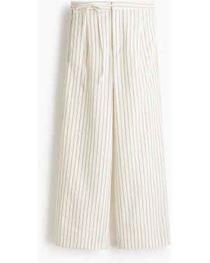H&M Hose mit Bindedetail - Weiß