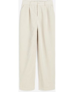 H&M Weite Cordhose - Natur