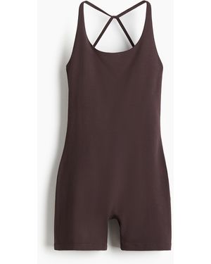 H&M Sport-Einteiler mit DryMoveTM - Braun