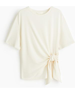 H&M Shirt mit Bindedetails - Weiß
