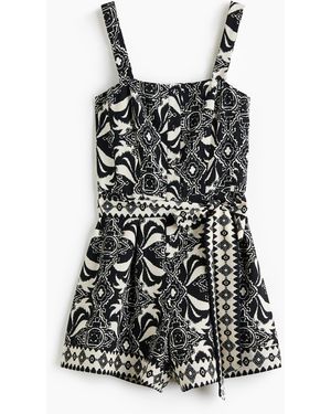 H&M Korte Jumpsuit Met Strikceintuur - Zwart