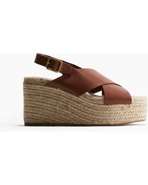 H&M Espadrilles mit Keilabsatz - Braun