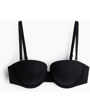 H&M Balconette-BH aus Mikrofaser mit Push-up - Schwarz