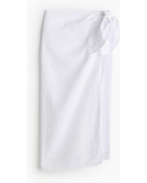 H&M Pareo aus Leinen - Weiß